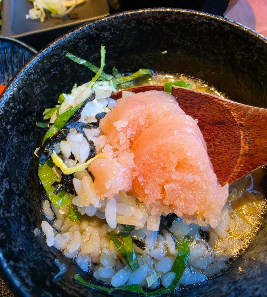 Eel ochazuke made with warm broth poured over it