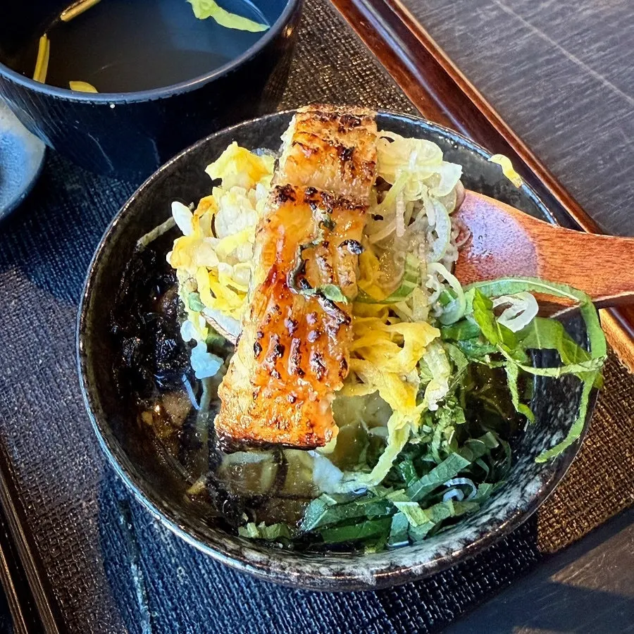 A warm bowl of ochazuke to finish the meal