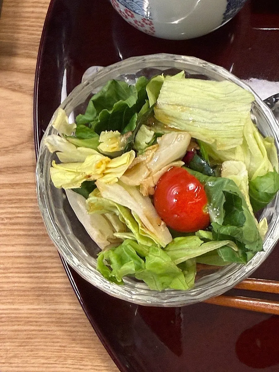 Broth for ochazuke and side vegetables