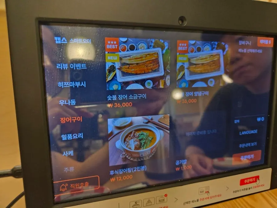 Sign introducing Unagiwa's eel