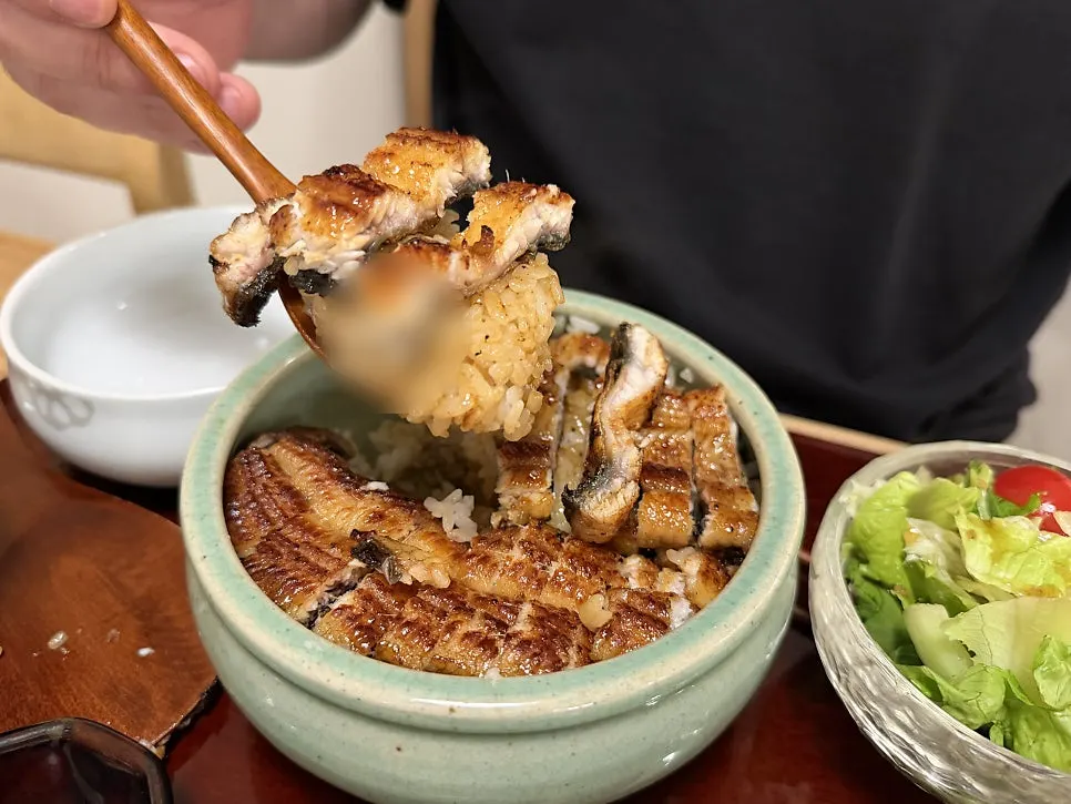 Hitsumabushi with eel covering the rice completely