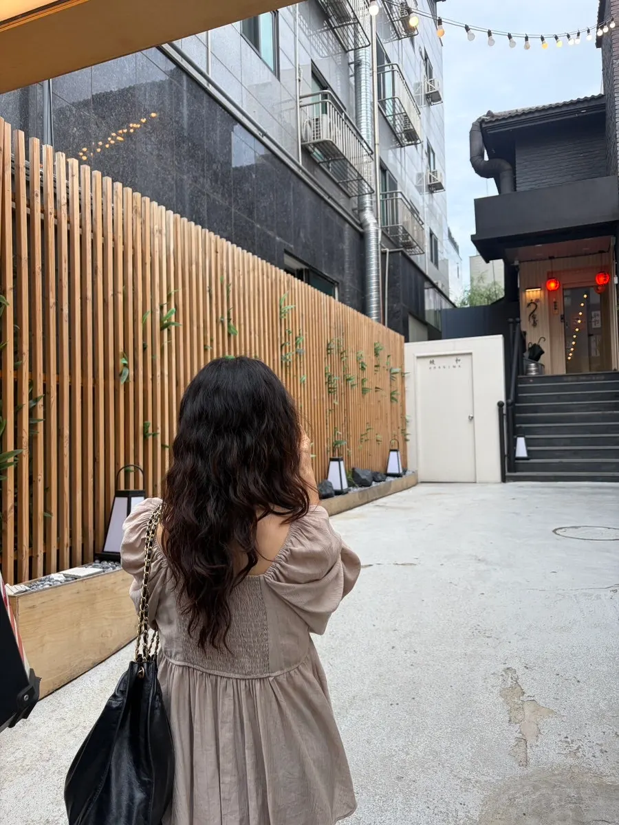 우나기와 계단 입구와 대나무 인테리어