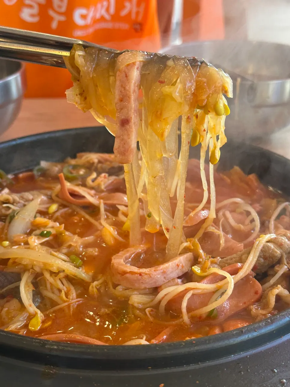 Rich broth blending ham and beef brisket flavors