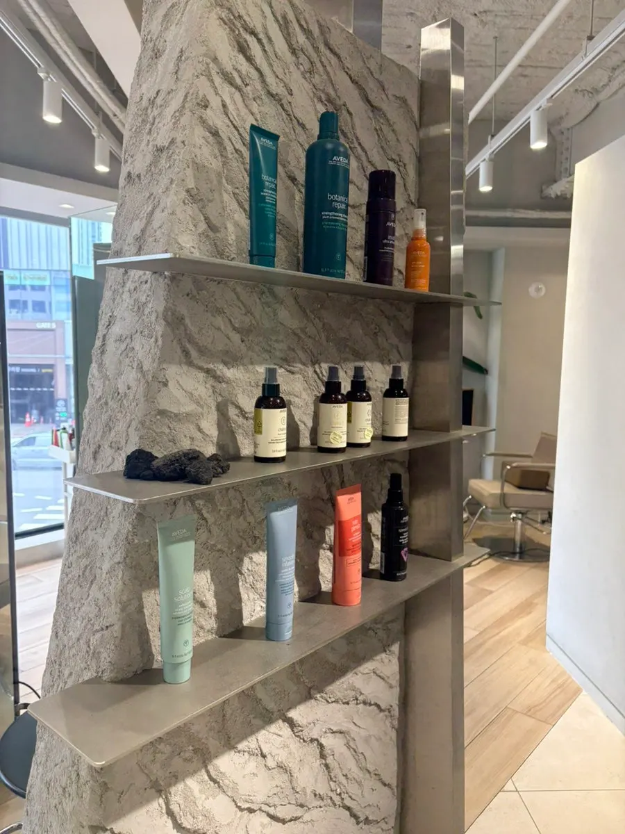 Interior decor details of the salon