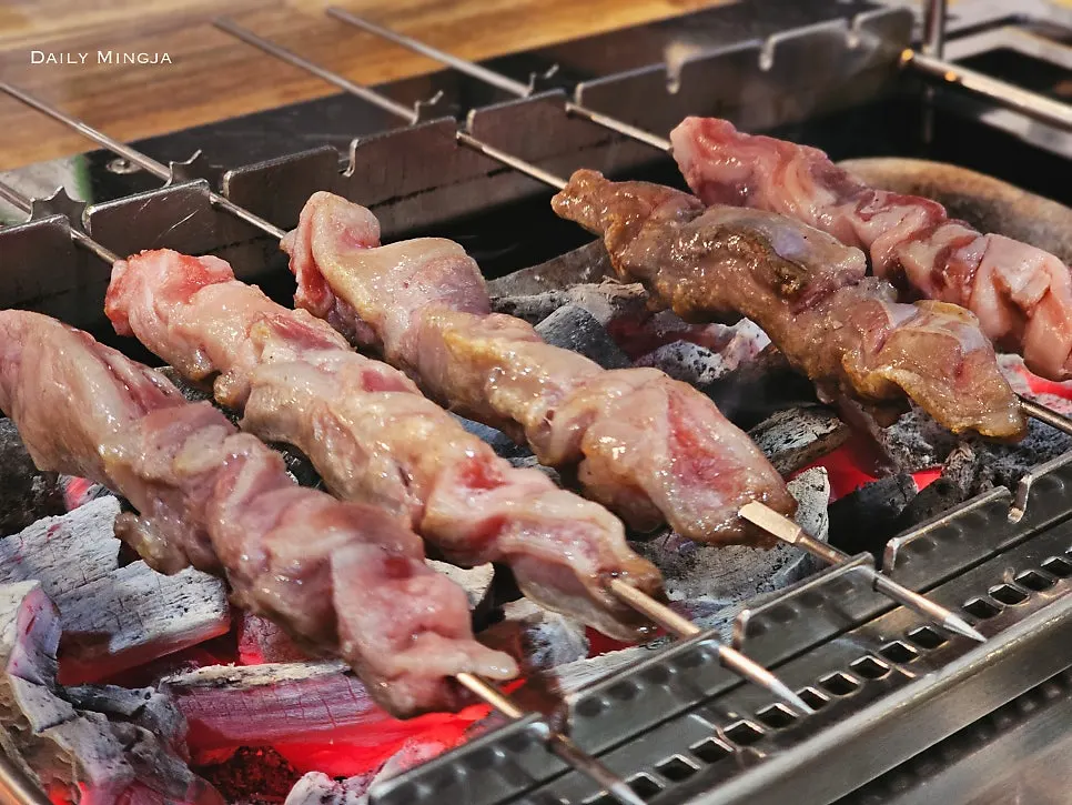 Lamb rib skewers with mala xiangguo and bean sprout stir-fry on the table