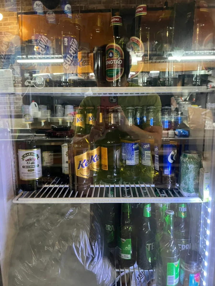 Gaoliang liquor on display in the restaurant
