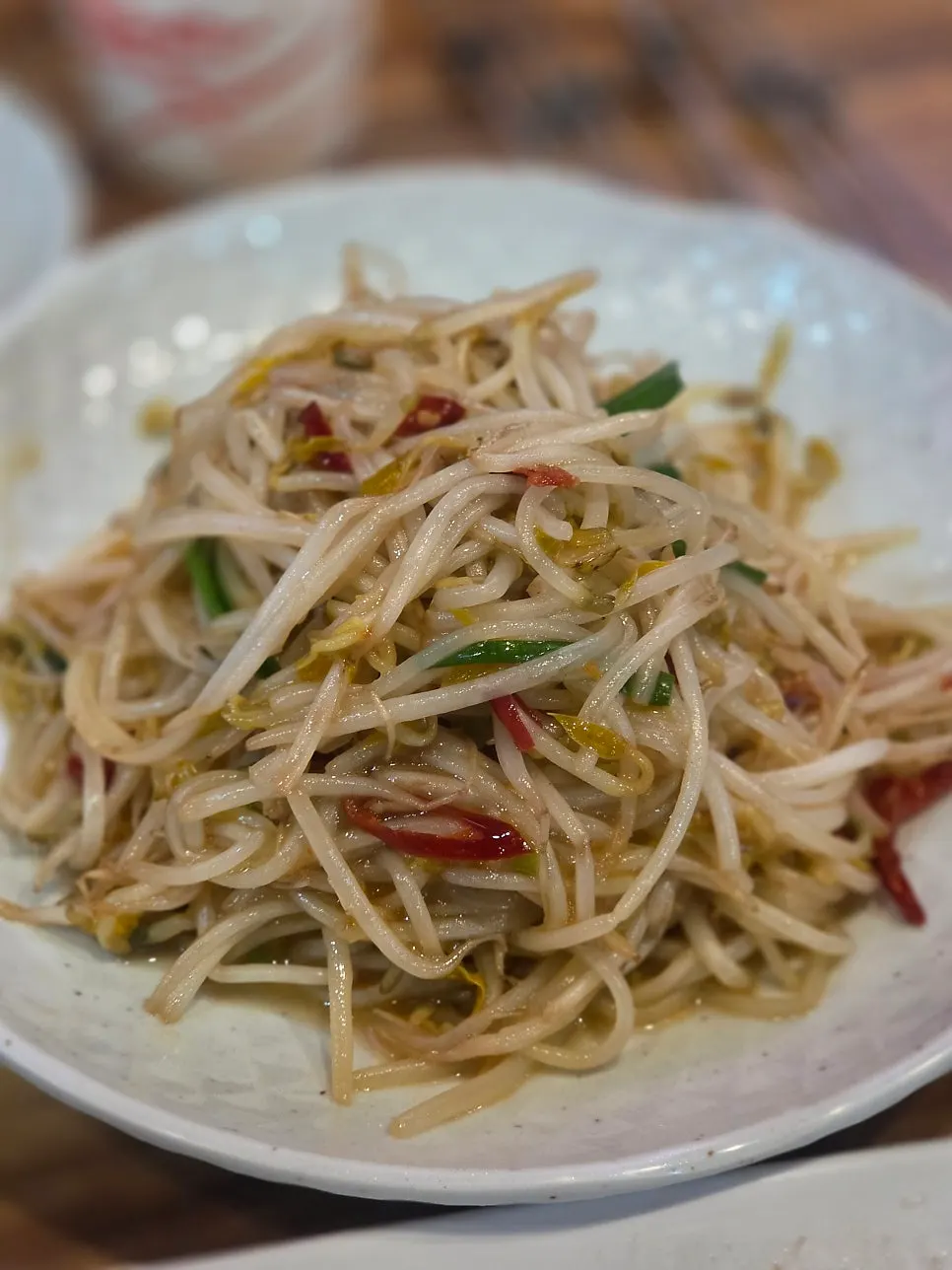 Complimentary bean sprout stir-fry