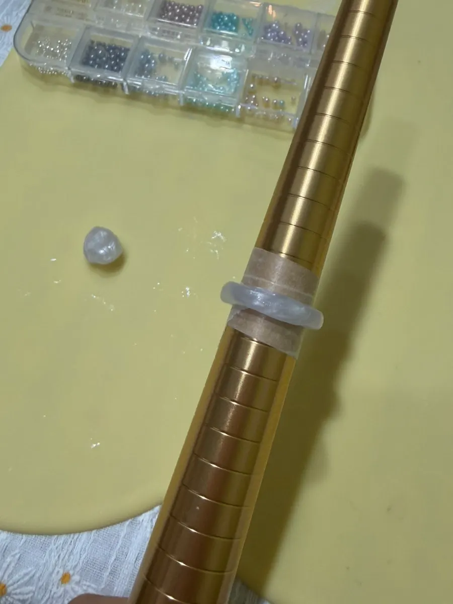 Ring sizer with tape applied