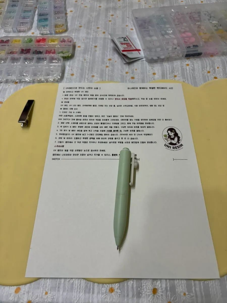 Resin ring mold being planned out