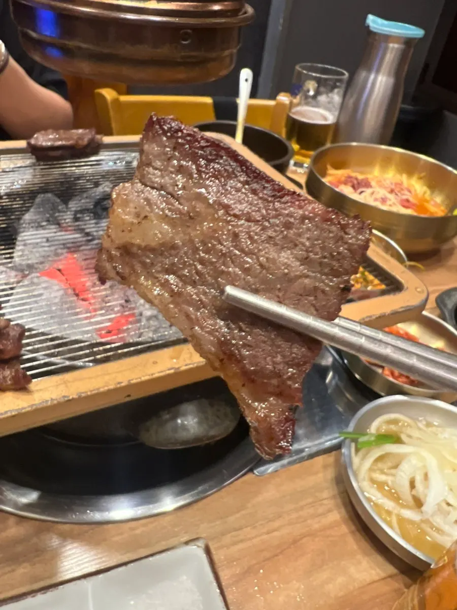 Picking up LA galbi by the bone