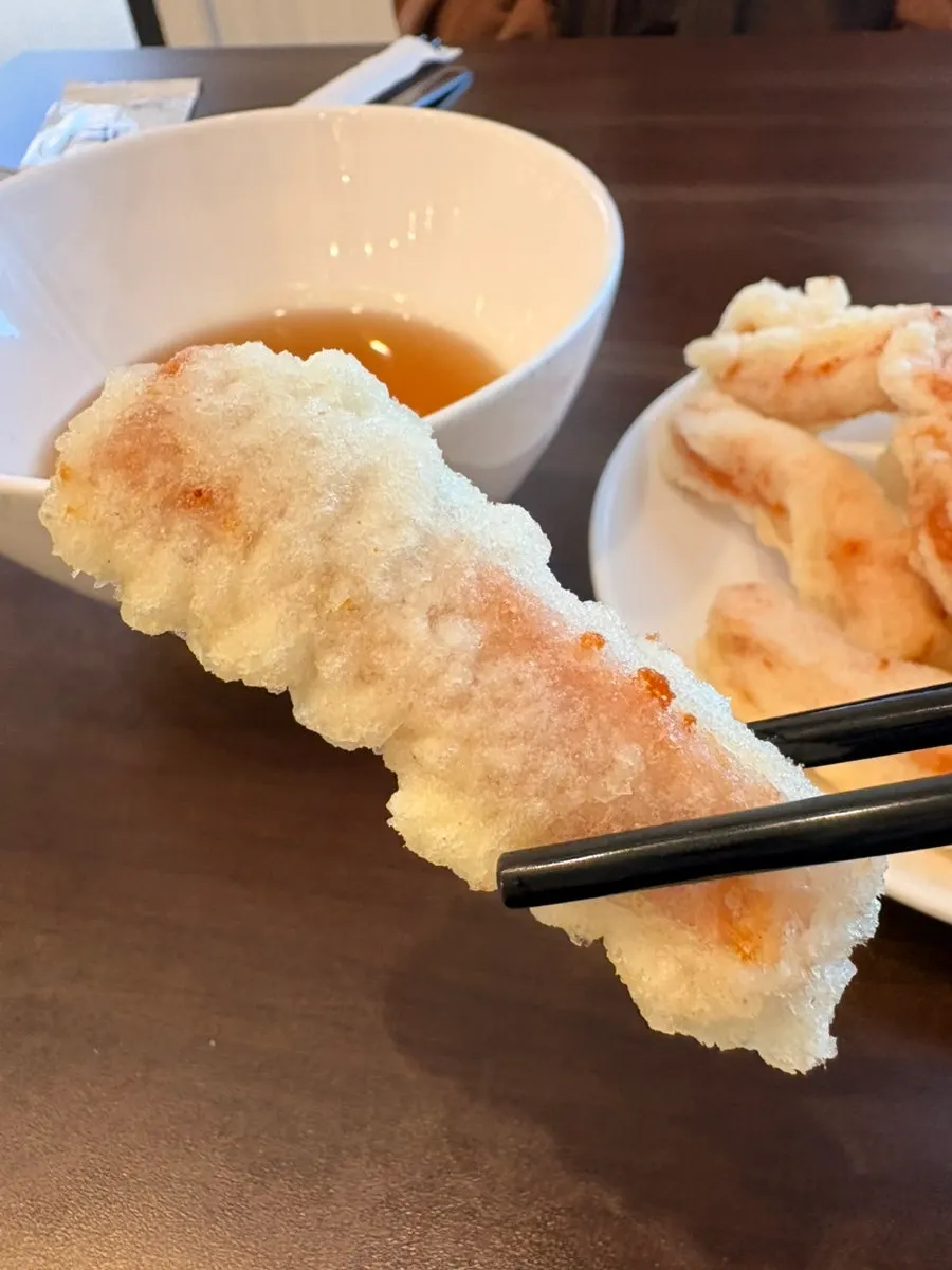 Cross-section of the thin-battered tangsuyuk