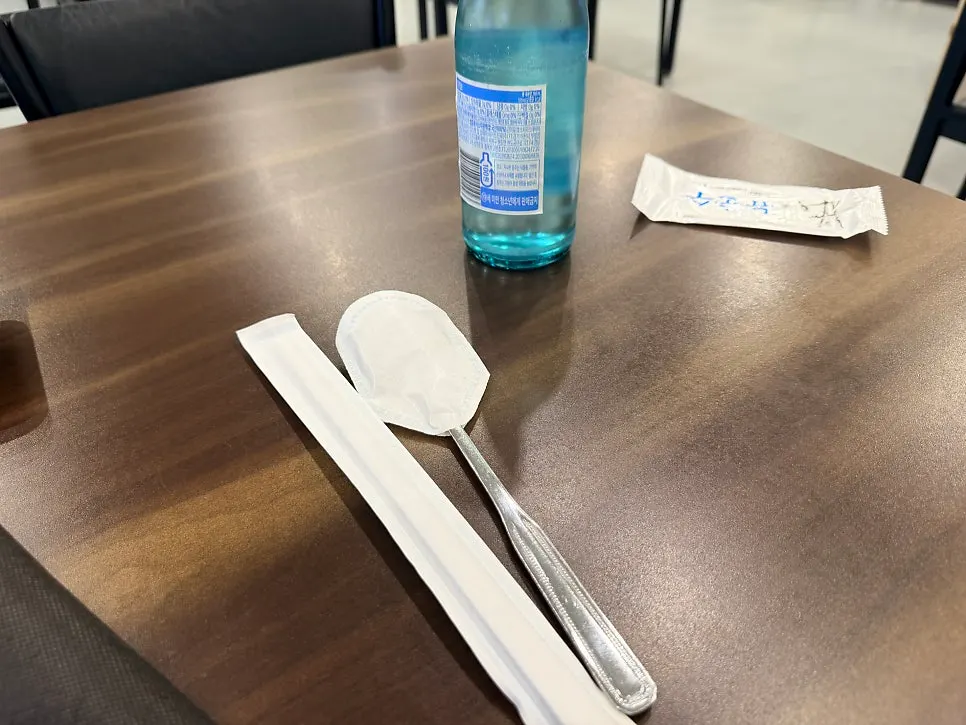 Neatly packaged spoons and chopsticks