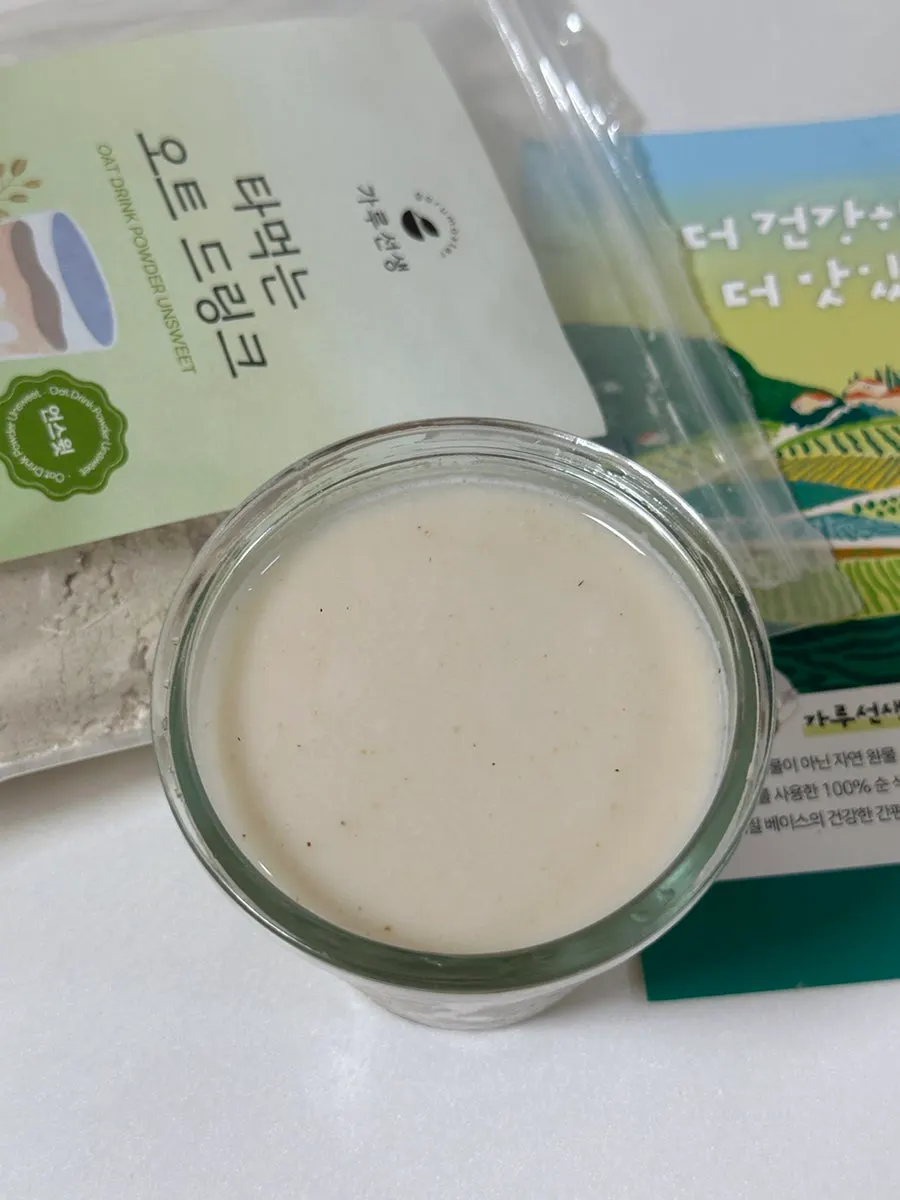 The oat drink set out as breakfast