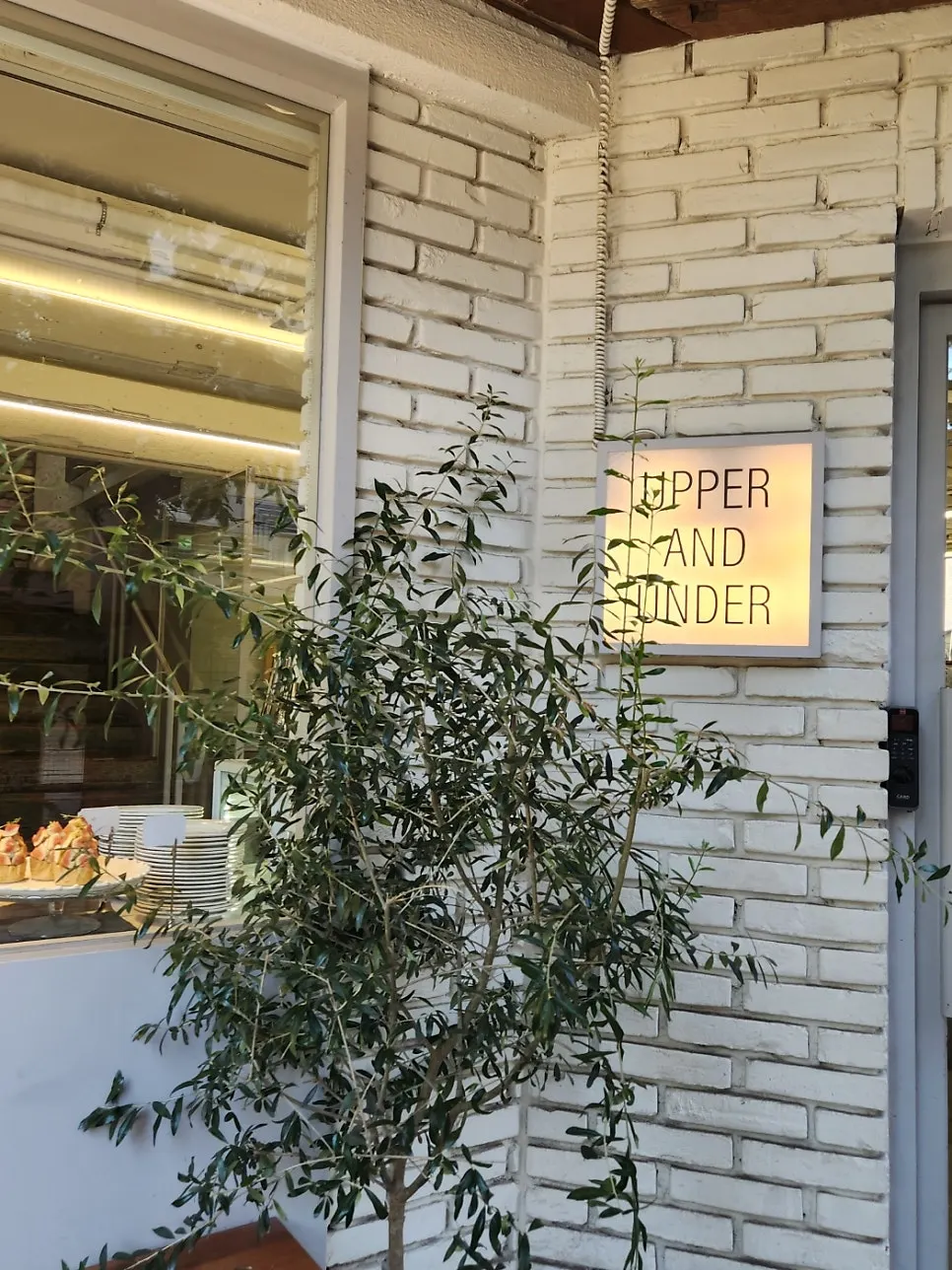 Entrance view of Upper and Under café on Gangnam-daero