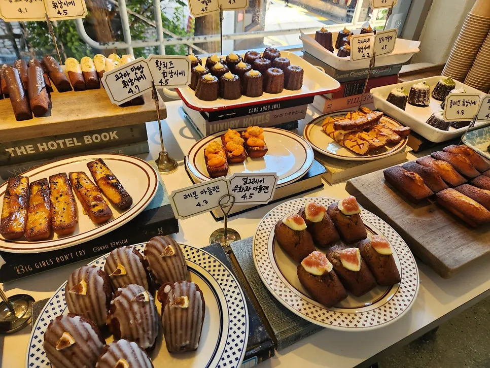 Financier display shelf at Upper and Under