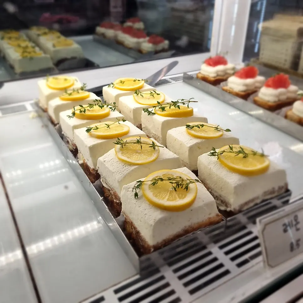 View in front of the cake showcase
