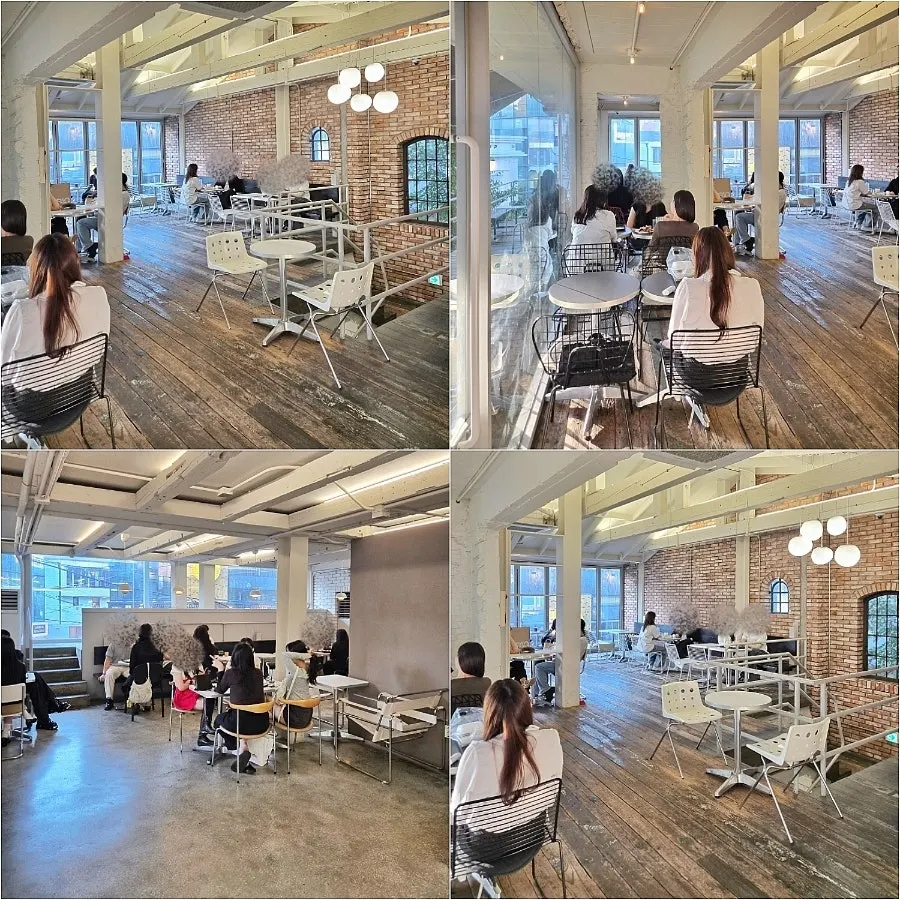 Indoor seating at Upper and Under packed with weekend customers