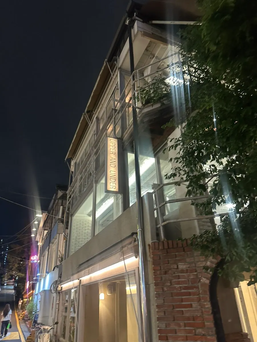 Upper and Under building and trees seen at night