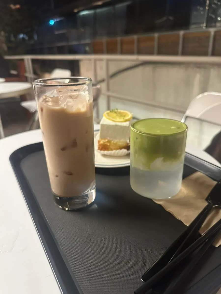 Table set with drinks at Upper and Under