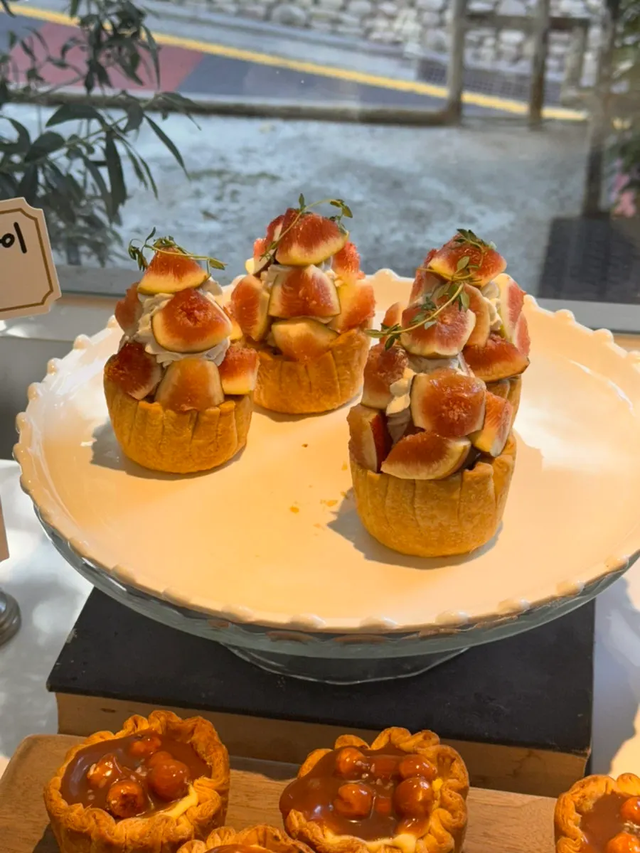 Dessert display case at Upper and Under
