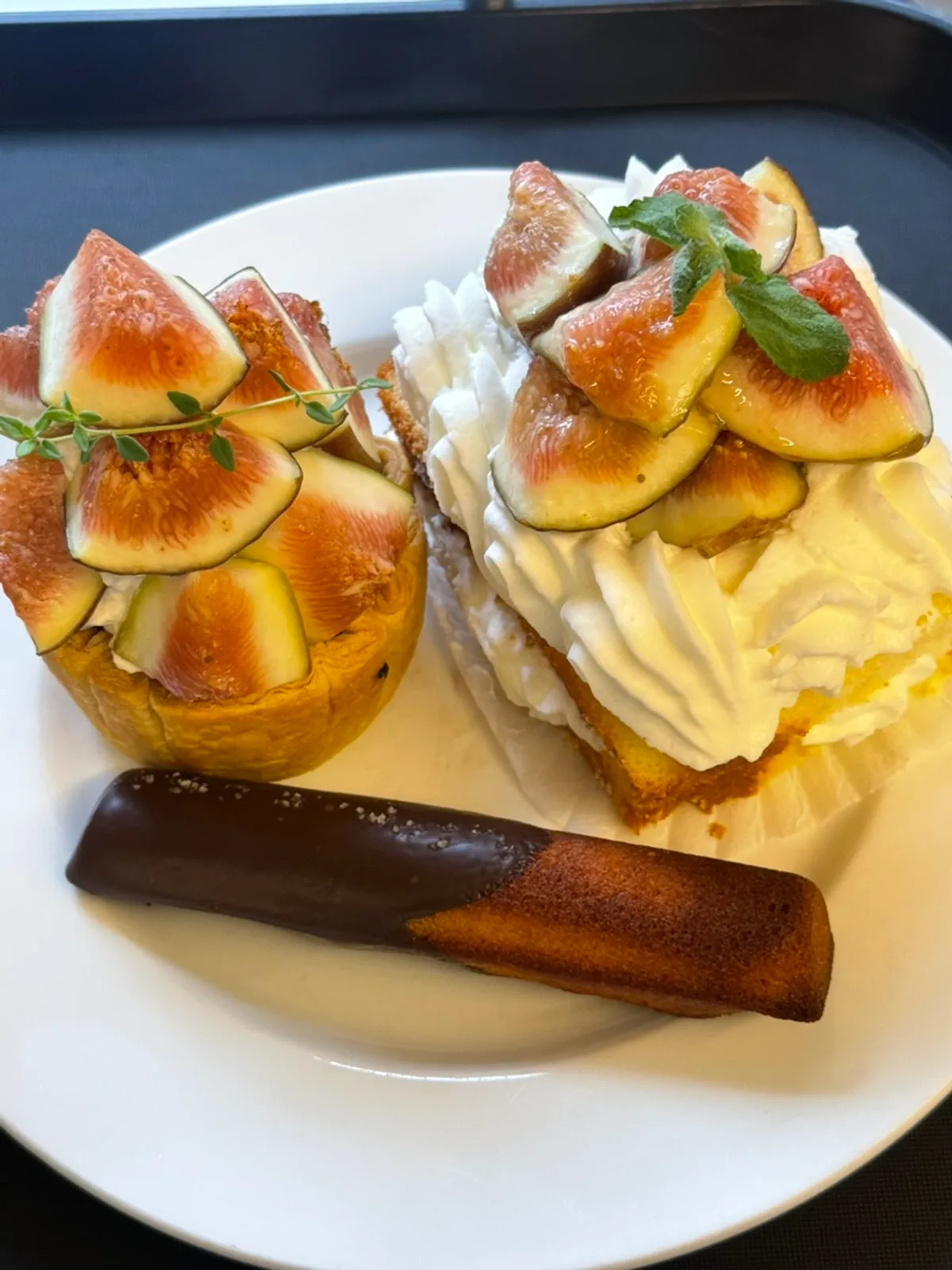 Fig cake piled high with fresh figs