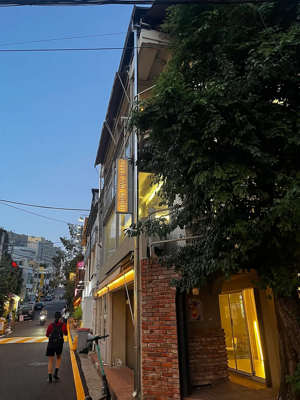 View of the Upper and Under terrace with a large tree