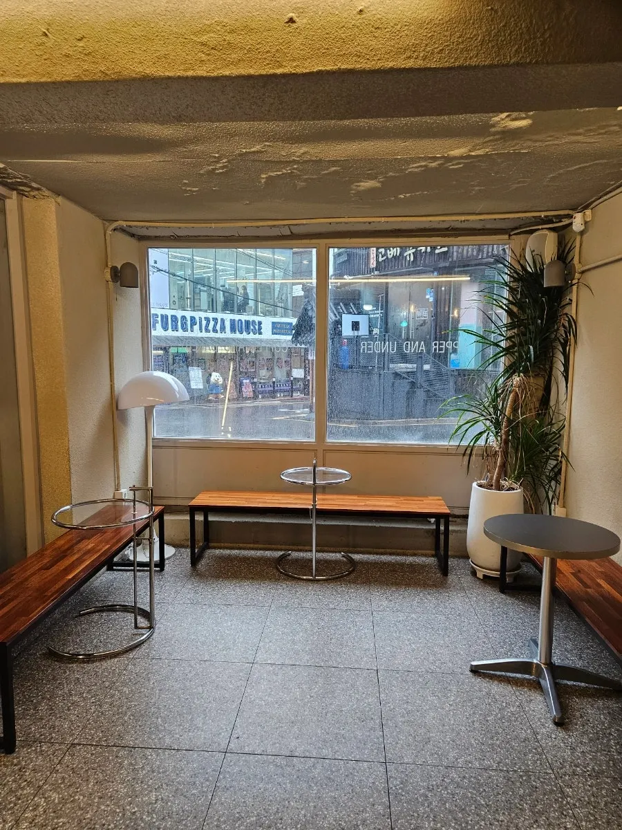 1st floor seating and modern interior at Upper and Under