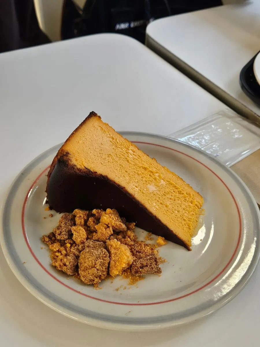 Close-up of the salty caramel cream at Upper and Under
