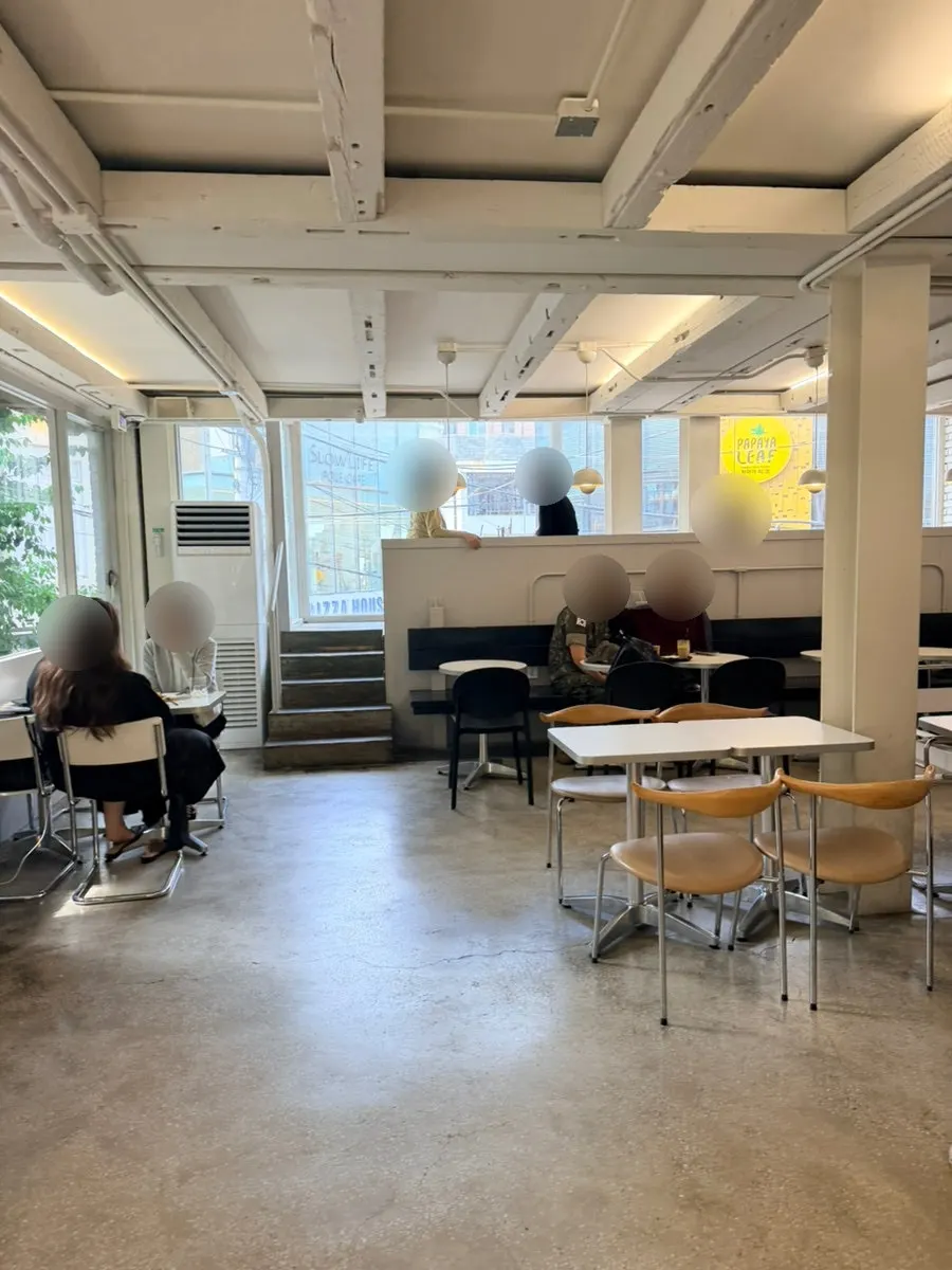Spacious 1st-floor hall at Upper and Under