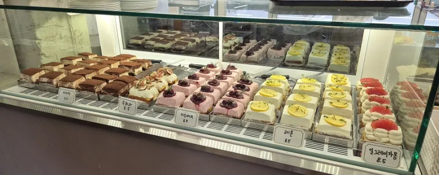 Full view of Upper and Under's dessert display