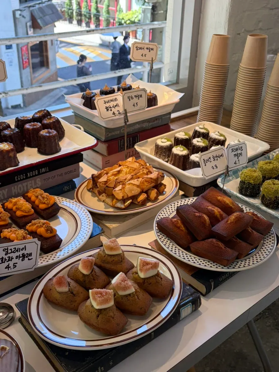 Various baked goods displayed at Upper and Under