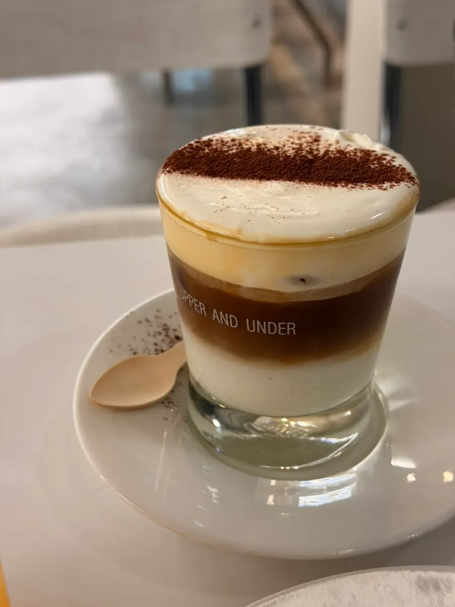 Mango lemonade with a mango jelly layer at the bottom