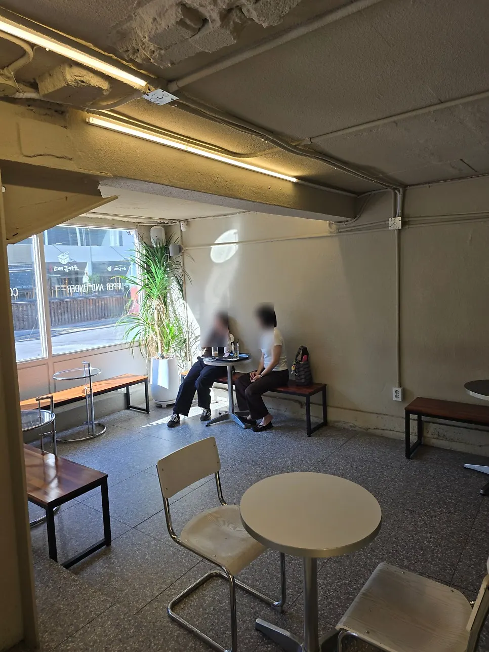 Seating area on one of the floors at Upper and Under