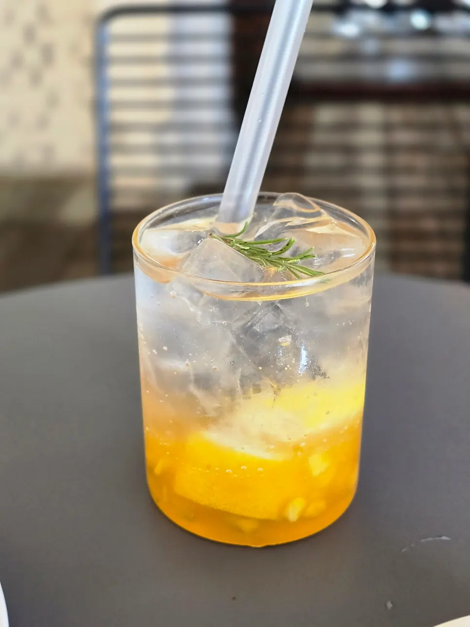 Table with two drinks from Upper and Under