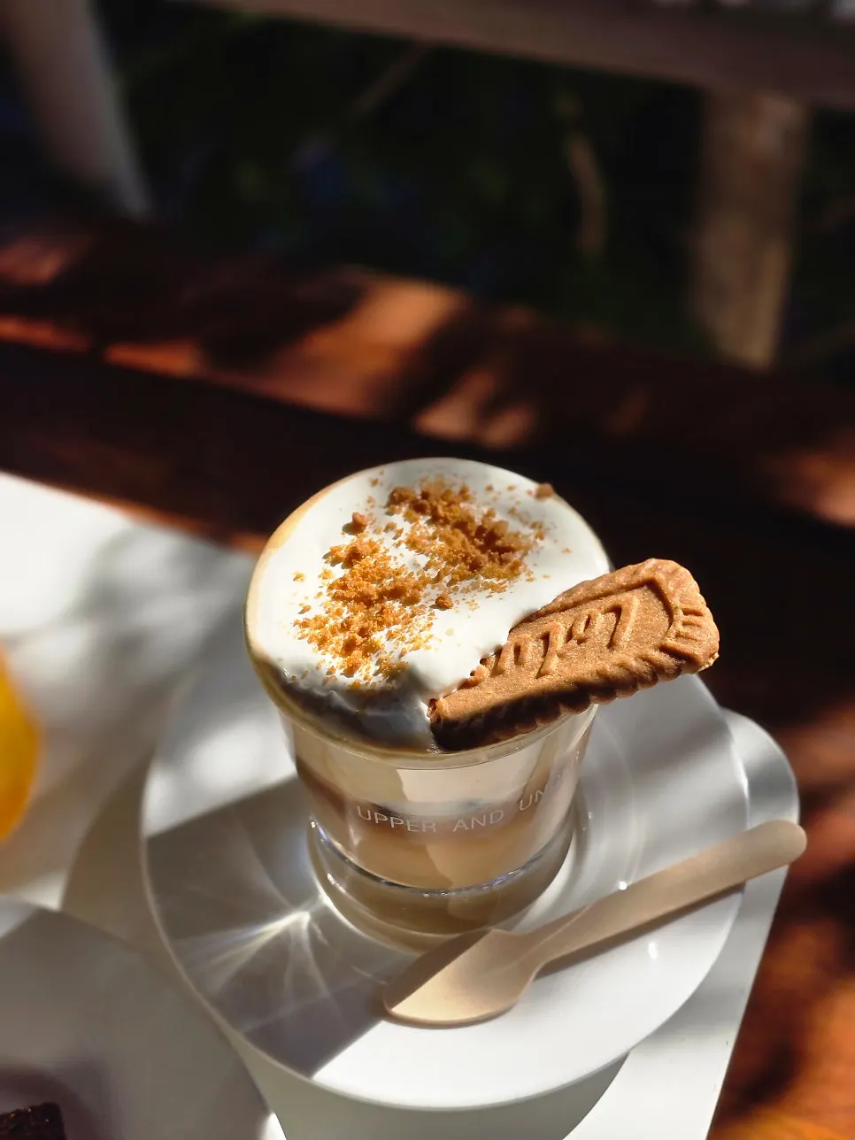 Salted caramel cream coffee topped with cream