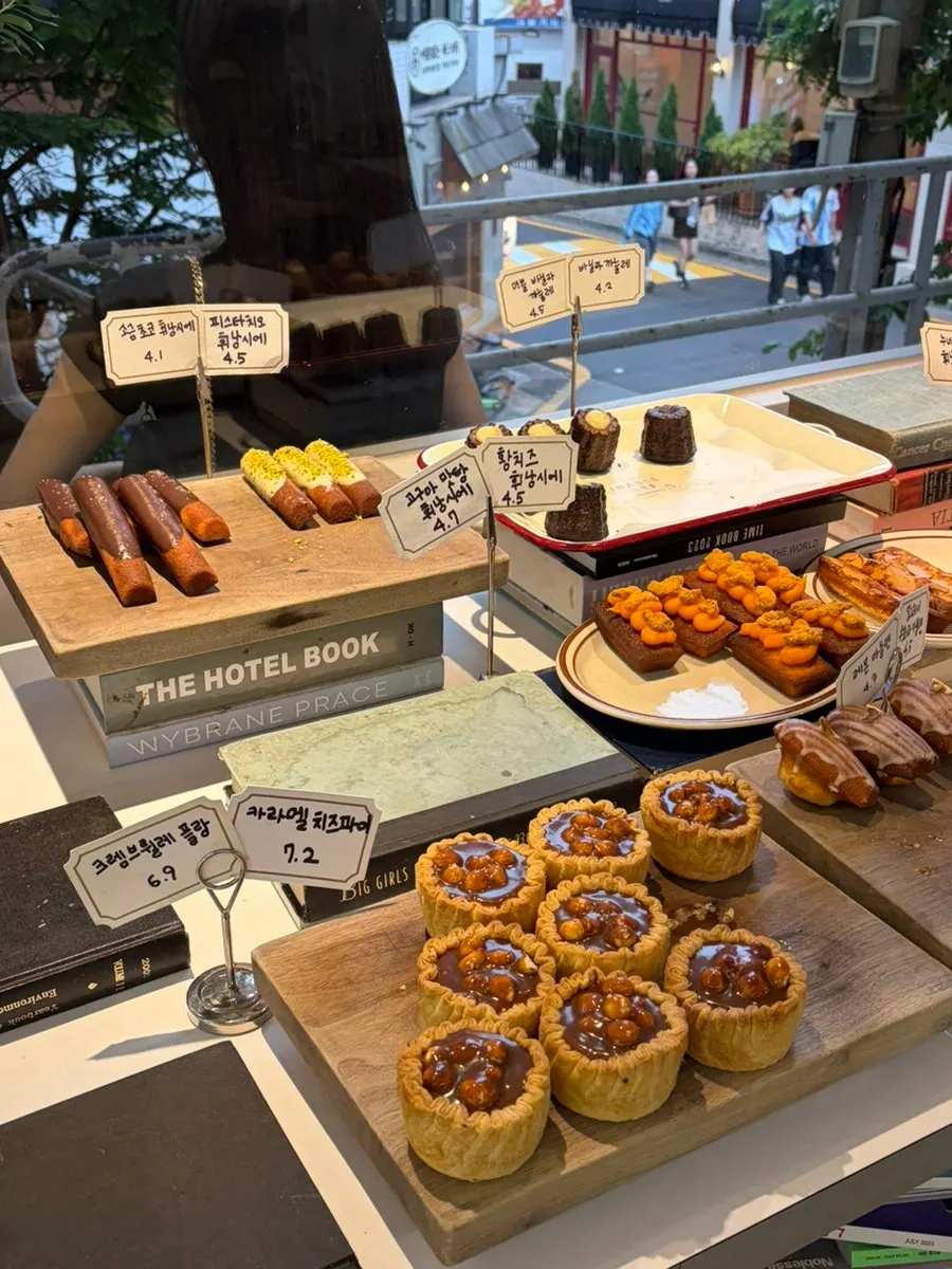 Bakery display case at Upper and Under