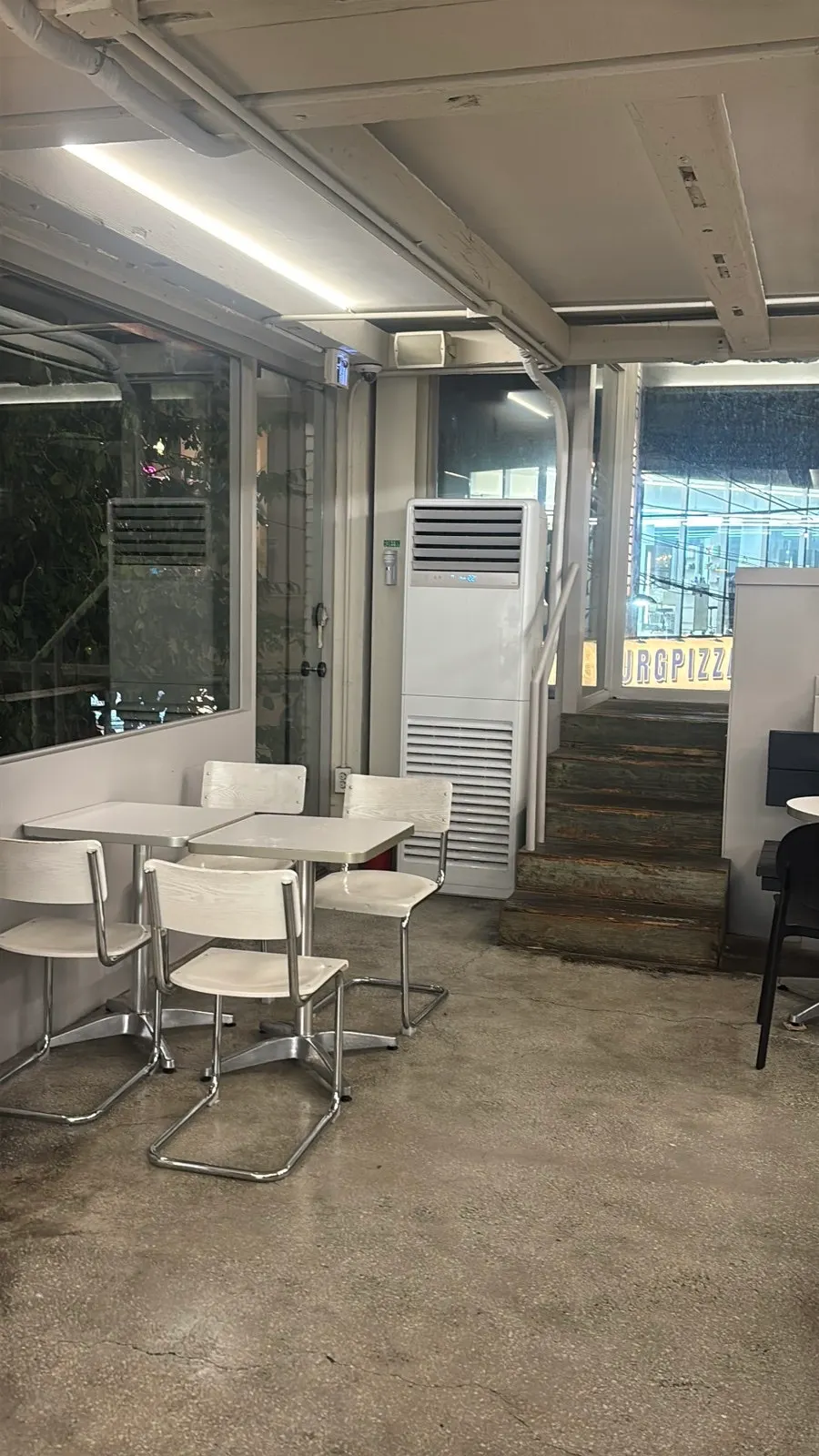 Order counter and seating area on Upper and Under's 1st floor