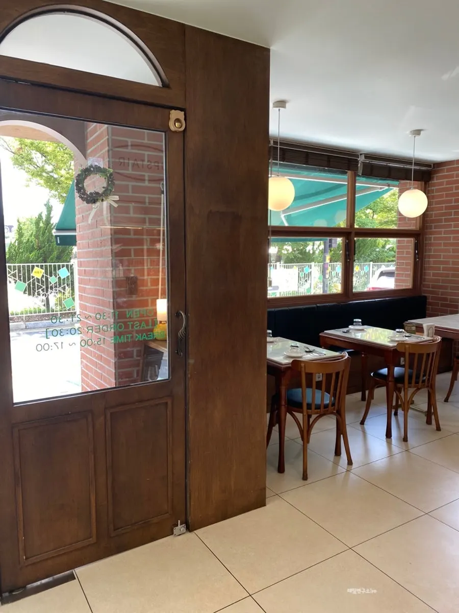 Restaurant interior with the feel of a European alley eatery
