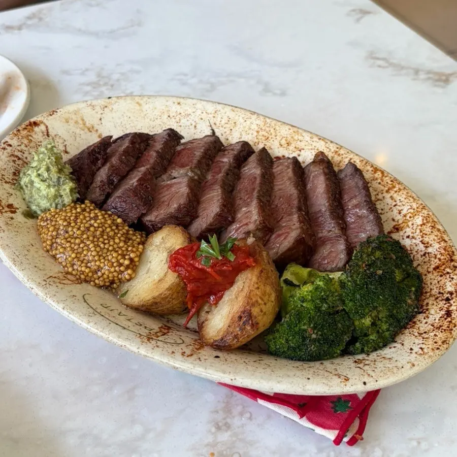 Plated 300g sirloin steak