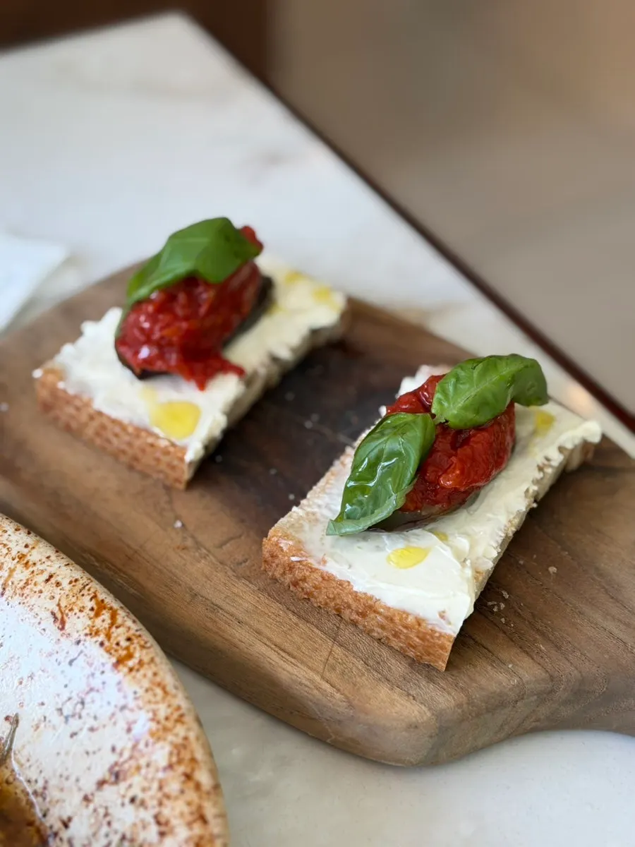 Bruschetta received as part of the review event