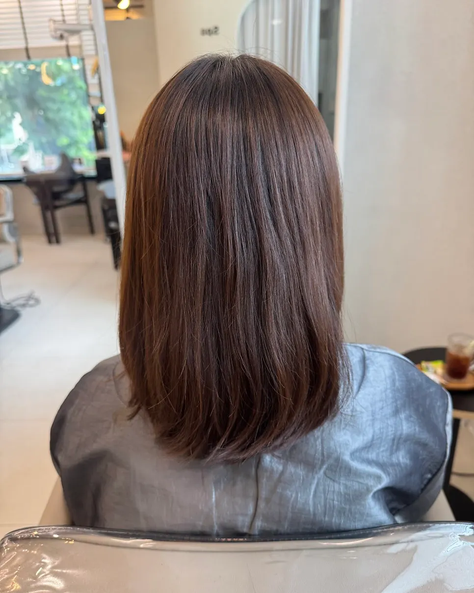 Before hair, faded to an orange tone