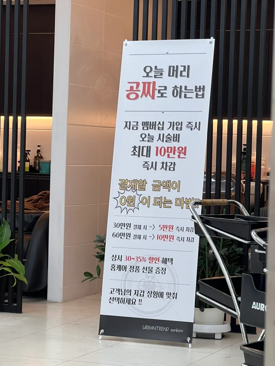 염색 대기 중 제공된 차
