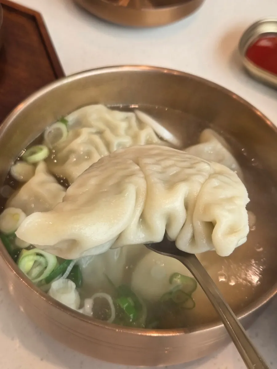 A bowl of North Korean-style mandu-guk at Useum Pangyo Branch