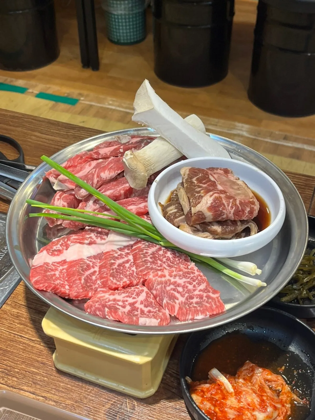모듬 3인세트 모듬한판 700g 생고기 접시