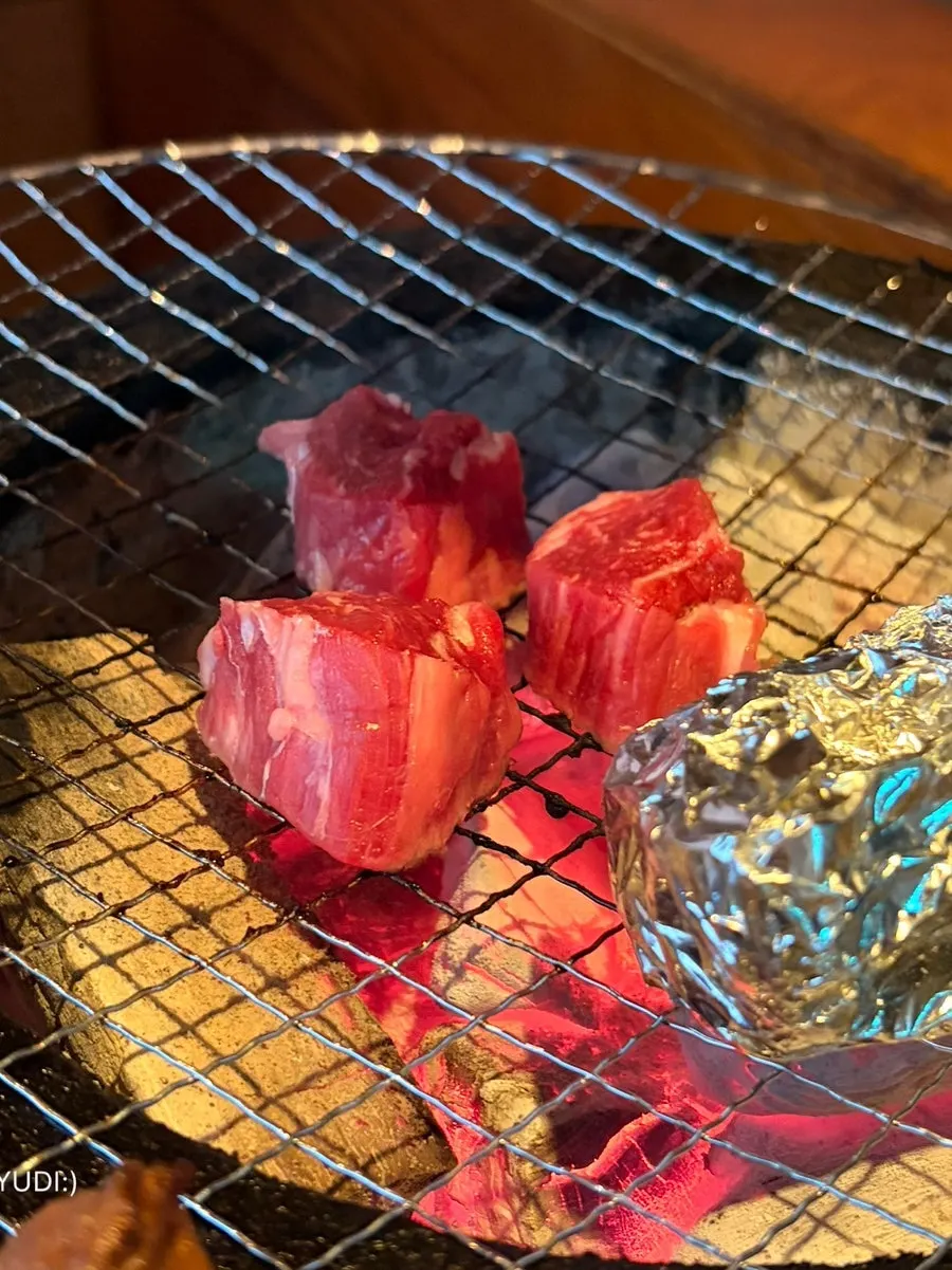 Plate of grilled flat iron and brisket
