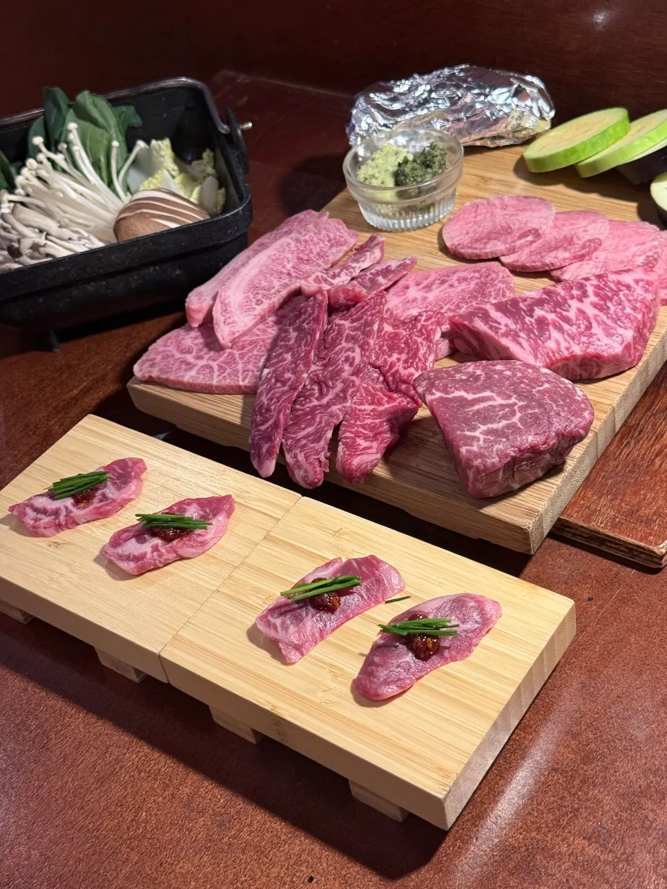 우시야 남포점 코스와 단품 메뉴판