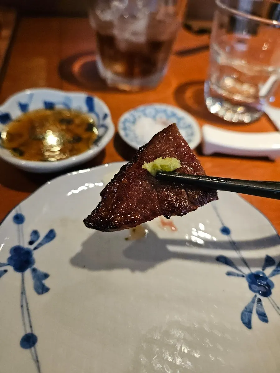 꽈리고추와 함께 나온 양념 업진살