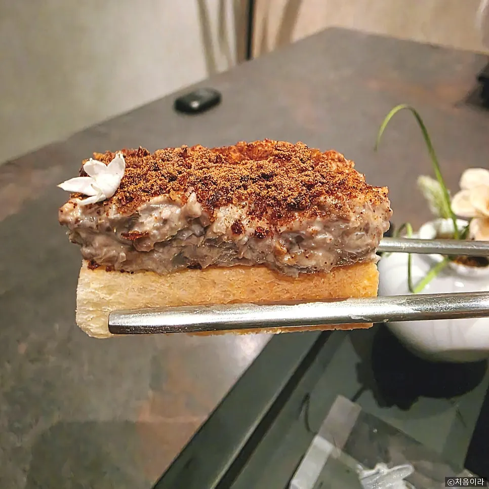 Bulgogi sandwich with hanwoo bulgogi on brioche