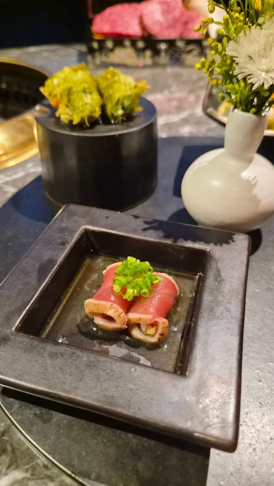 The first course spread at Woowine