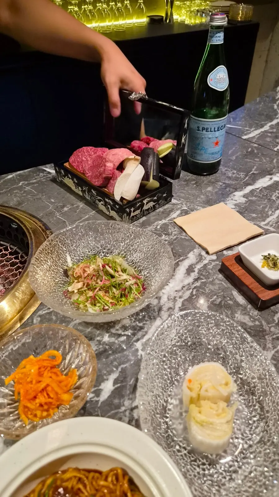 Hanwoo sirloin grilled to preferred doneness at Woowine